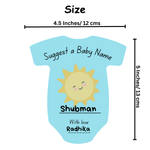 Name Suggestion Cards (Romper Shape, Blue and Pink)
