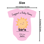 Name Suggestion Cards (Romper Shape, Blue and Pink)