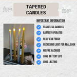 Silver and Gold Tapered Candles Combo