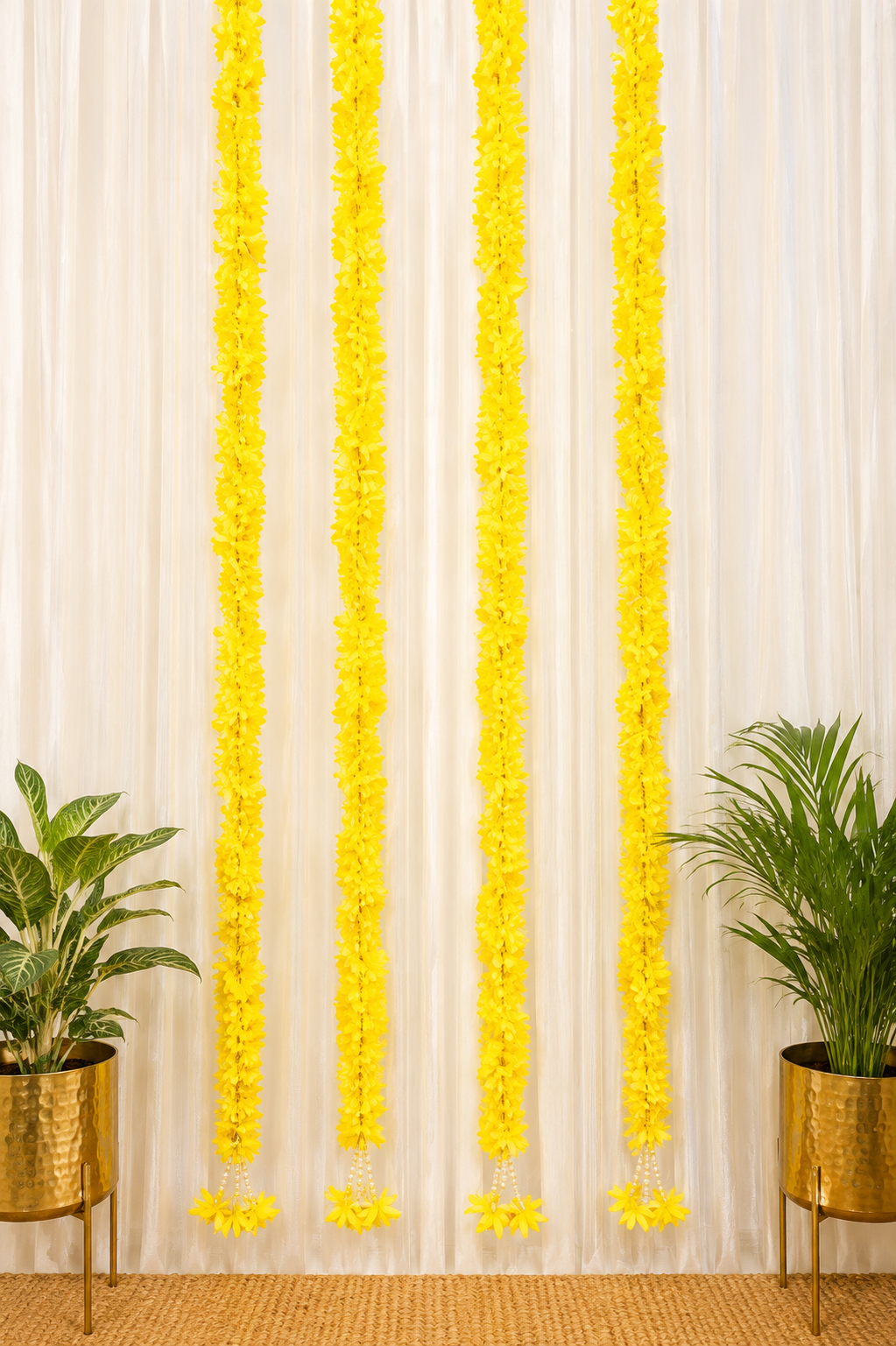 Yellow Floral Tassels