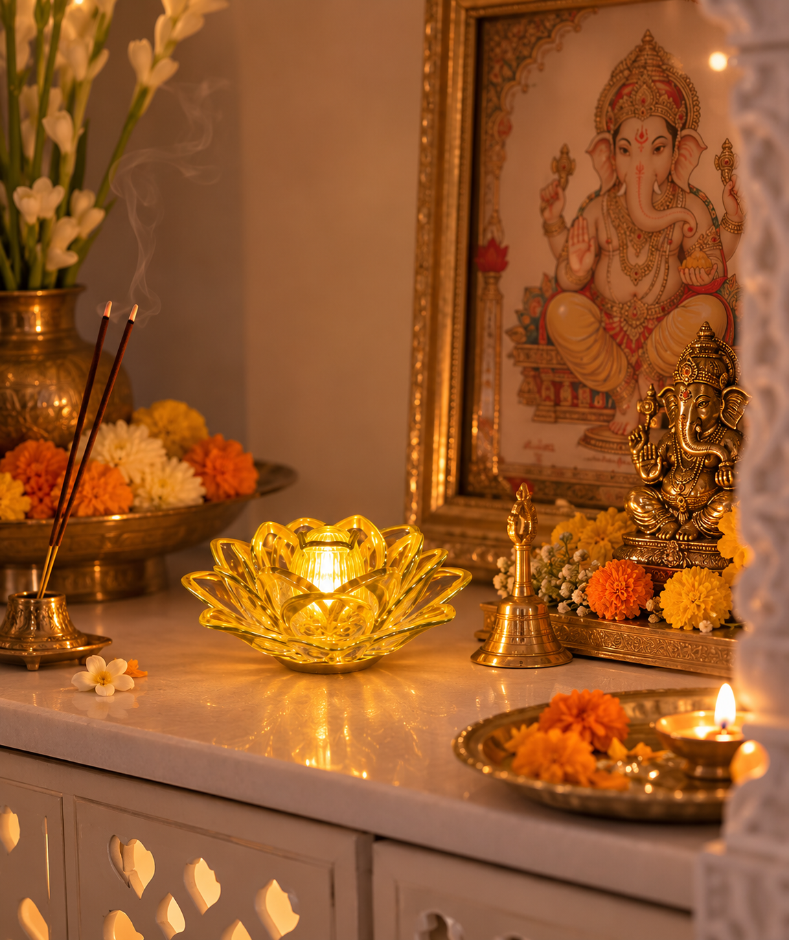 LED Golden Lotus Lamps