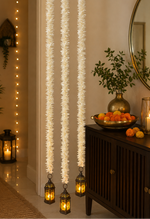 White Tassels with black lanterns