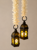 White Tassels with black lanterns