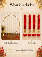 Red Tassels Circle Decor Set