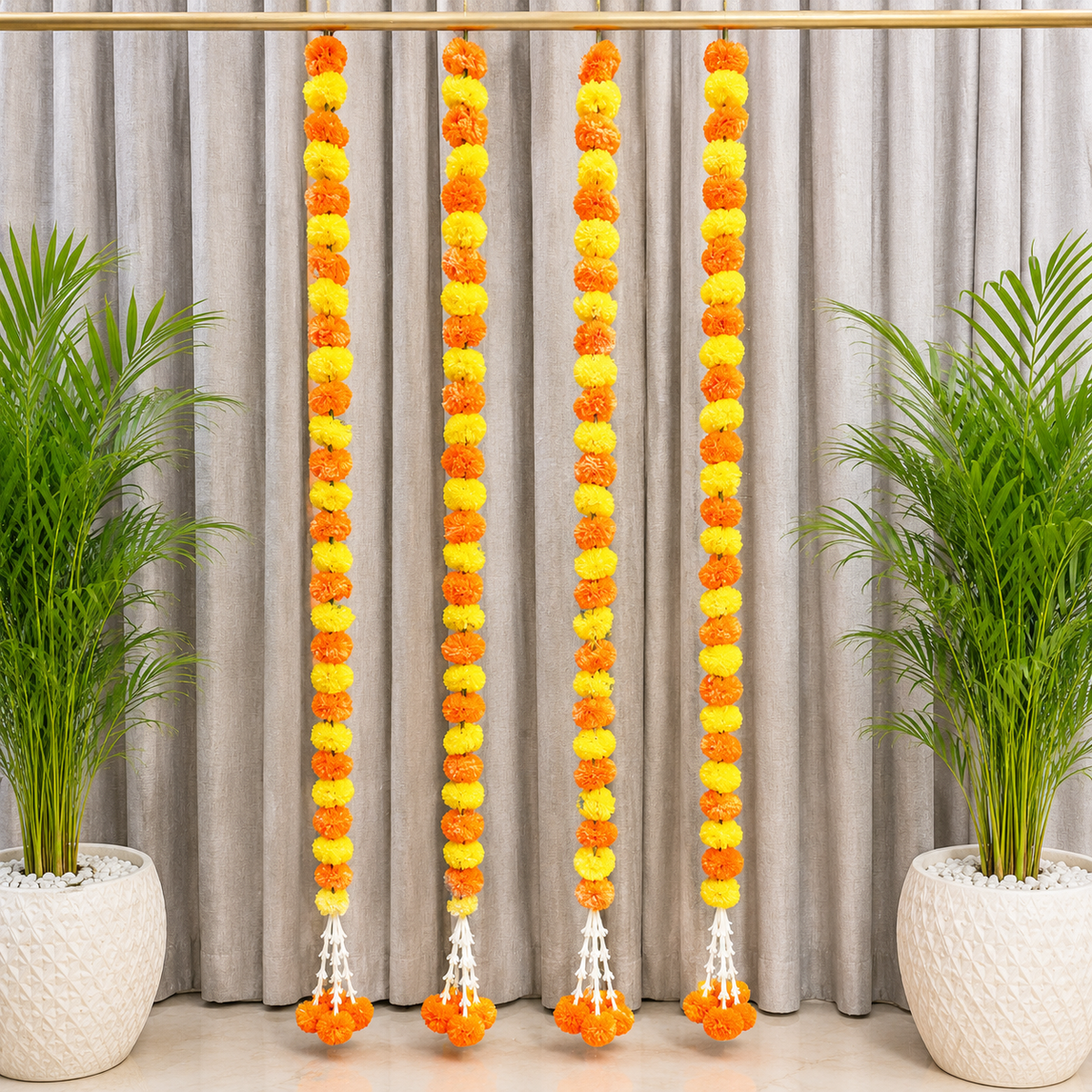 Marigold Garlands Orange and Yellow