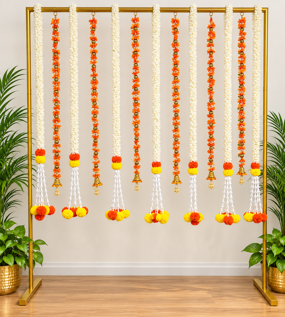 Orange Tassels and Garlands Combo
