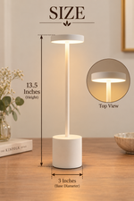 Cordless LED Table Lamp – Rechargeable Touch Lamp with Dimming & 3 Colour Modes (White)