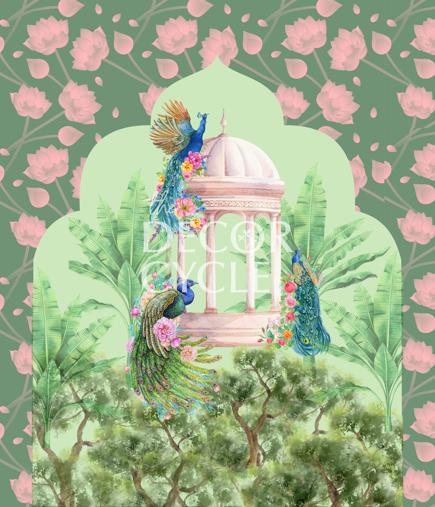 Royal Peacock Backdrop - The Decor Cycle