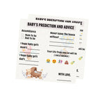 Baby's Prediction and Advice Cards, Teddy Bear Para Theme - The Decor Cycle