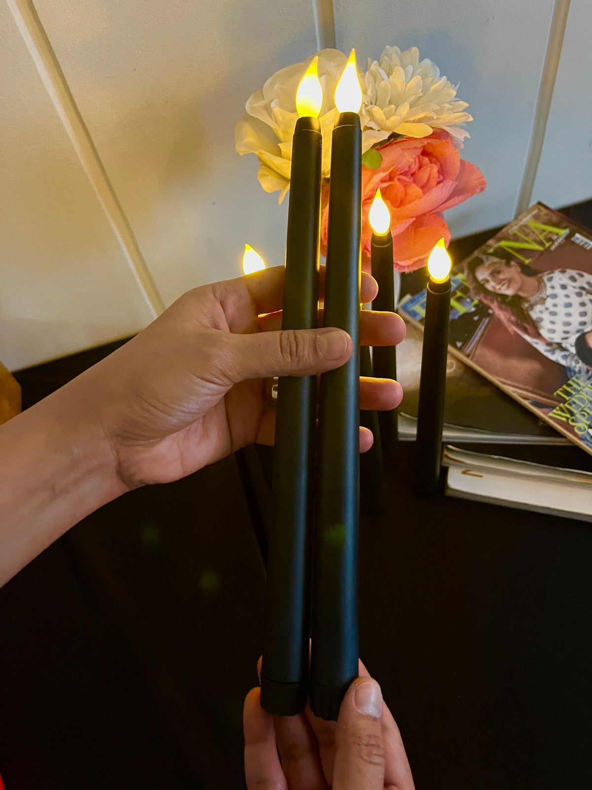 Black Tapered Candles