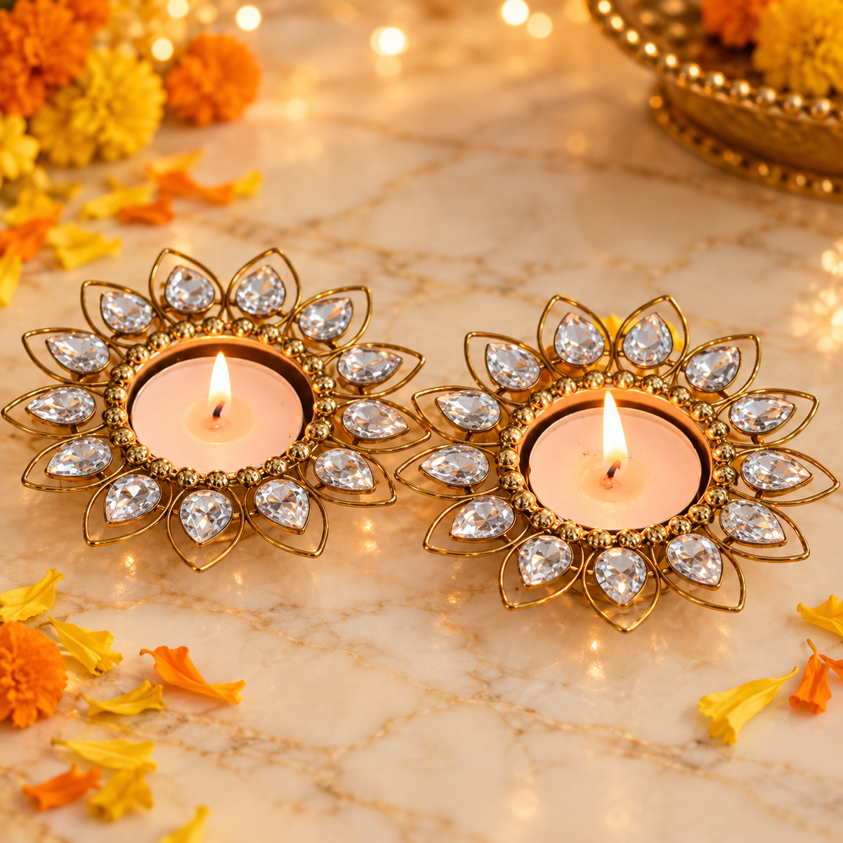 Crystal Diyas (set of 4)