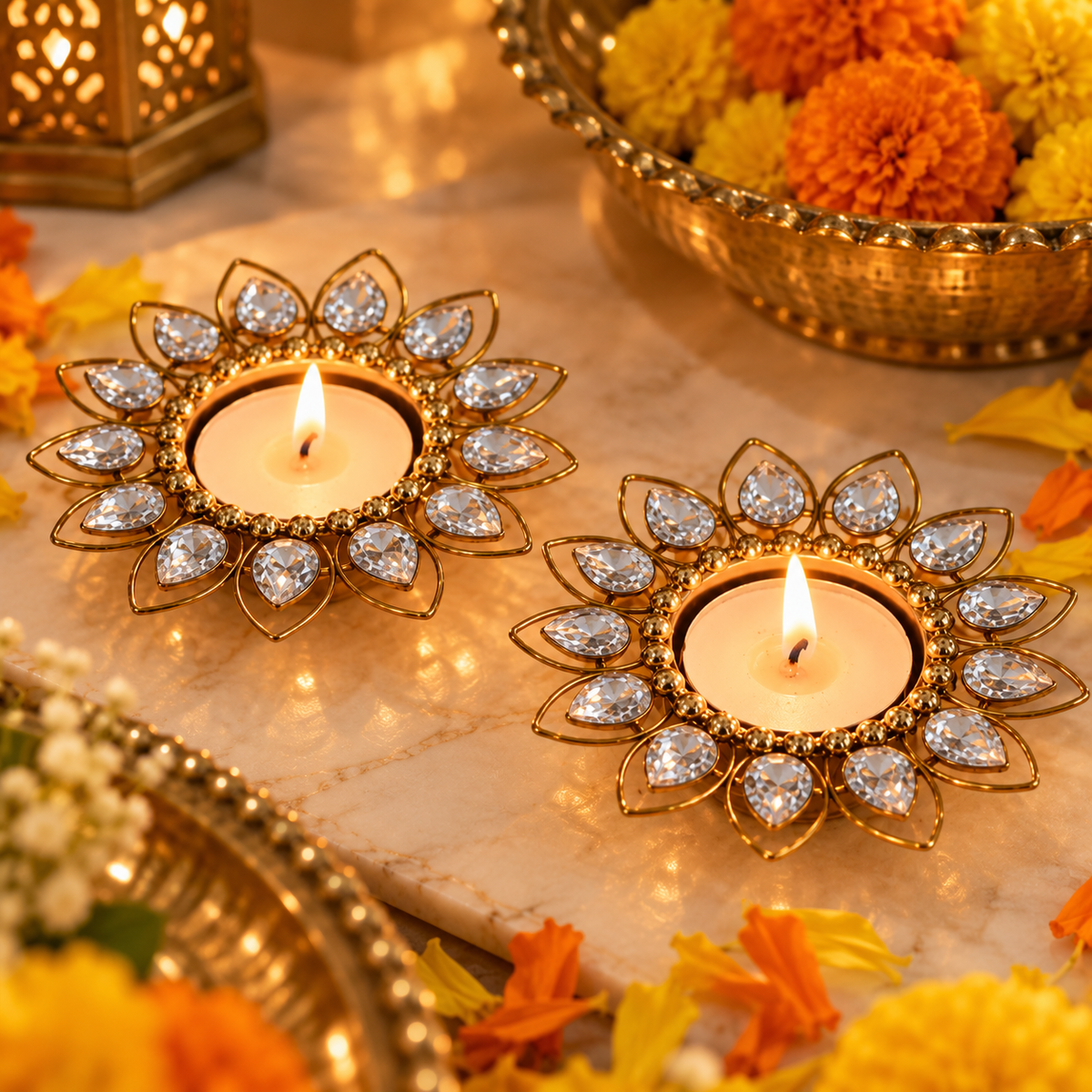 Crystal Diyas (set of 4)