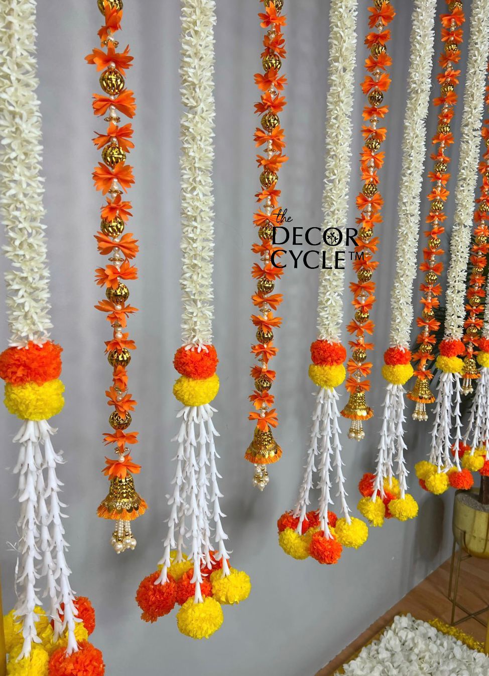 Orange Tassels and Garlands Combo - The Decor Cycle