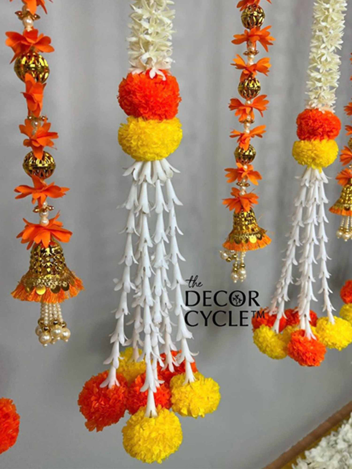 Orange Tassels and Garlands Set - The Decor Cycle