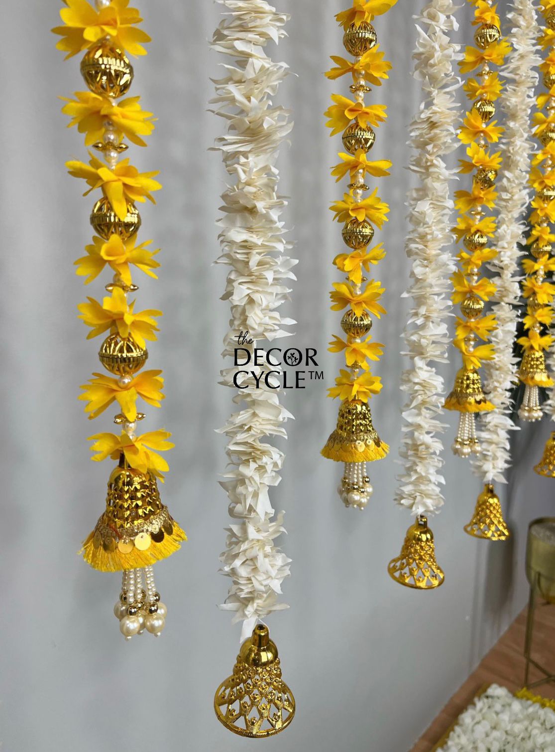 Yellow Tassels and Jasmine Bell Combo - The Decor Cycle