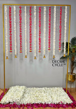 Pink Tassels and Jasmine Bell Garlands Combo - The Decor Cycle