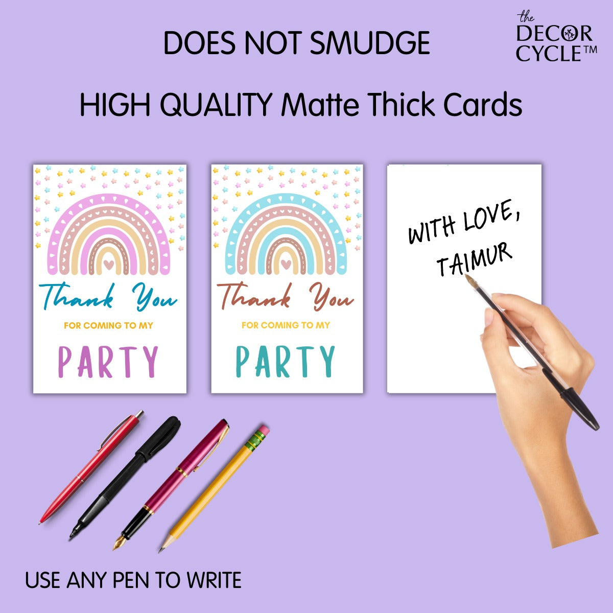 Thank You Cards for Birthday Celebration - The Decor Cycle