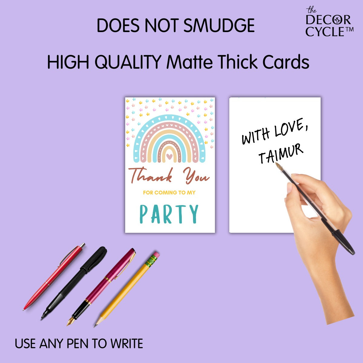 Thank You Cards for Birthday Celebration - The Decor Cycle