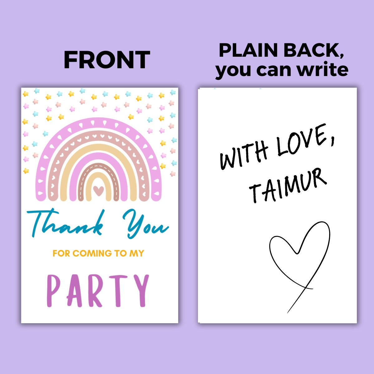 Thank You Cards for Birthday Celebration - The Decor Cycle
