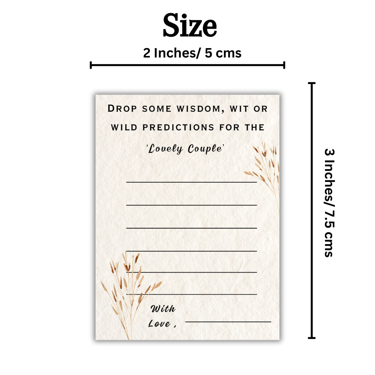 Wisdom, Wit or Prediction Cards for the Couple (Boho Theme) - The Decor Cycle
