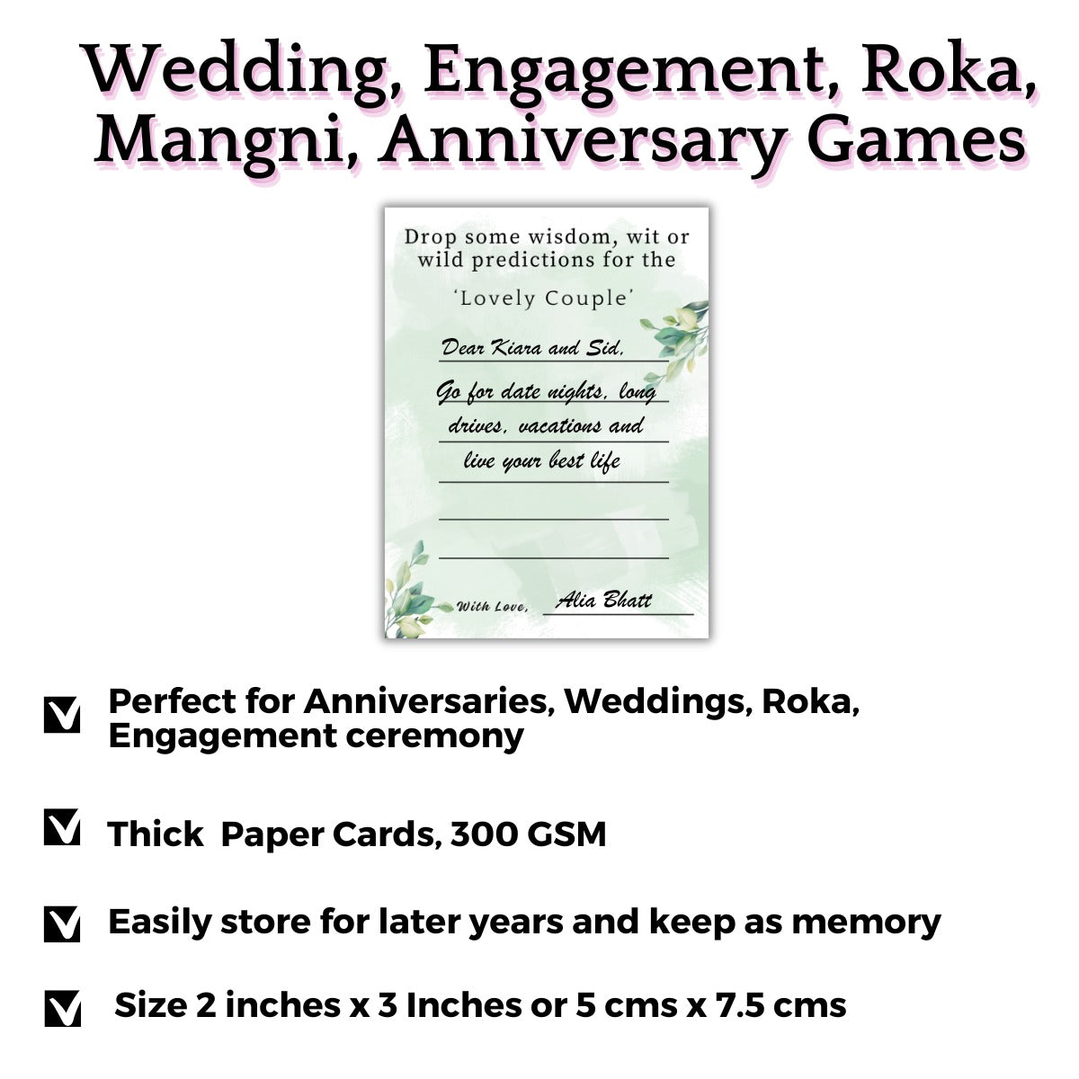 Wisdom, Wit or Prediction Cards for the Couple (Floral Theme) - The Decor Cycle