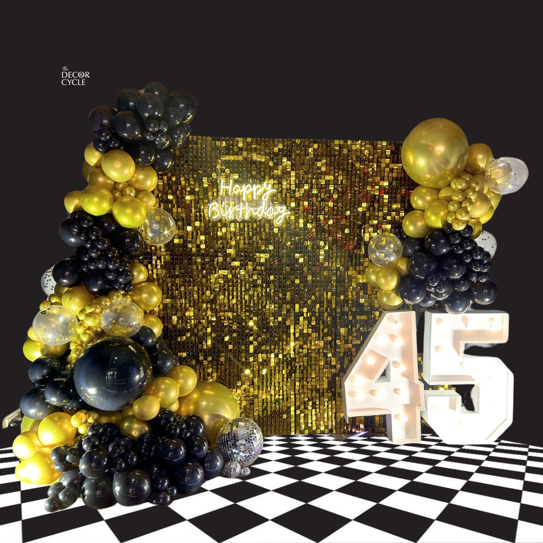 White & Black Checkered Flex - The Decor Cycle