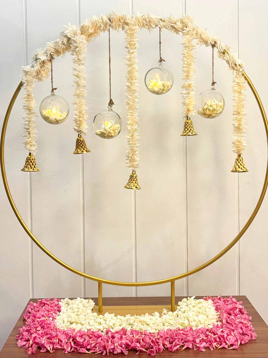 White Tassels Circle Decor