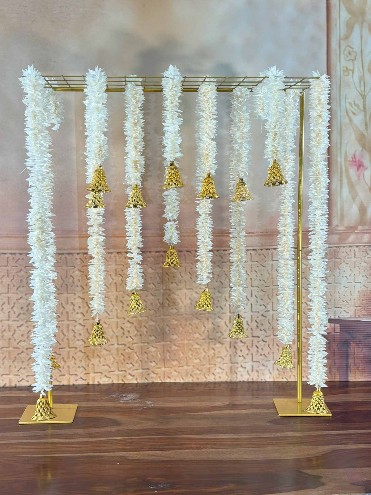 White Tassels Pooja Decor Set