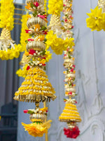 Yellow Tassels Pooja Decor Set - The Decor Cycle