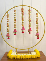 Pink Cone Tassels Circle Decor Set - The Decor Cycle