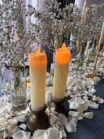 LED Pillar Candles with Rustic Stand