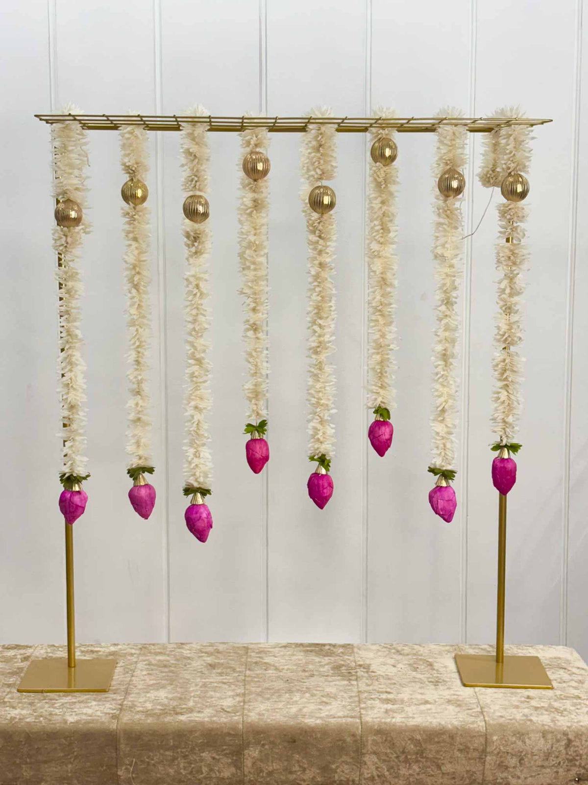 Lotus Tassels Pooja Decor Set