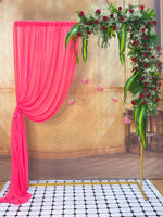Pink Drape and Glass Balls Decor Set