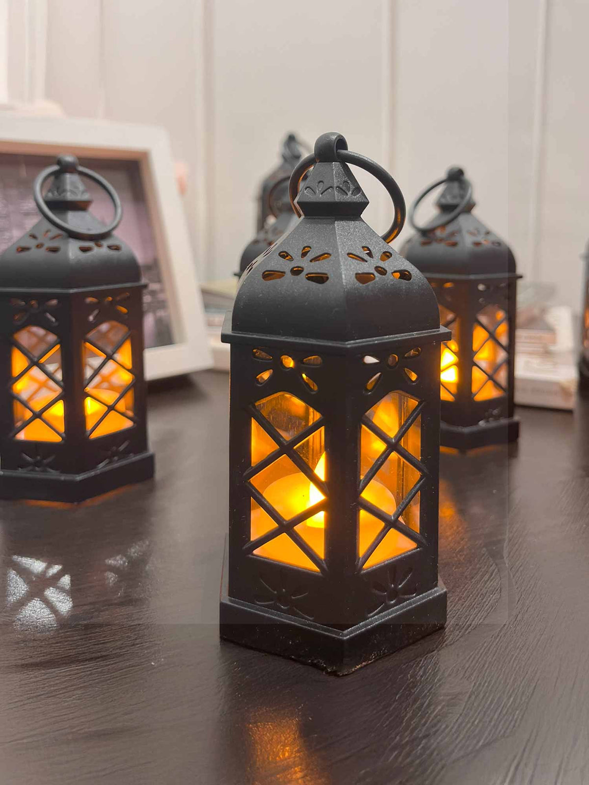 Vintage Black LED Lanterns