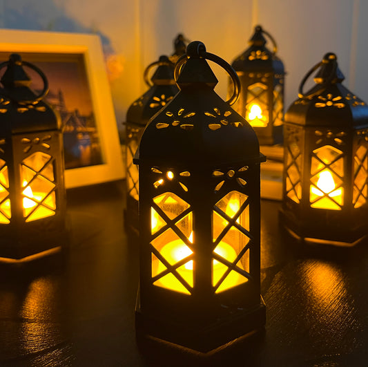 Vintage Black LED Lanterns