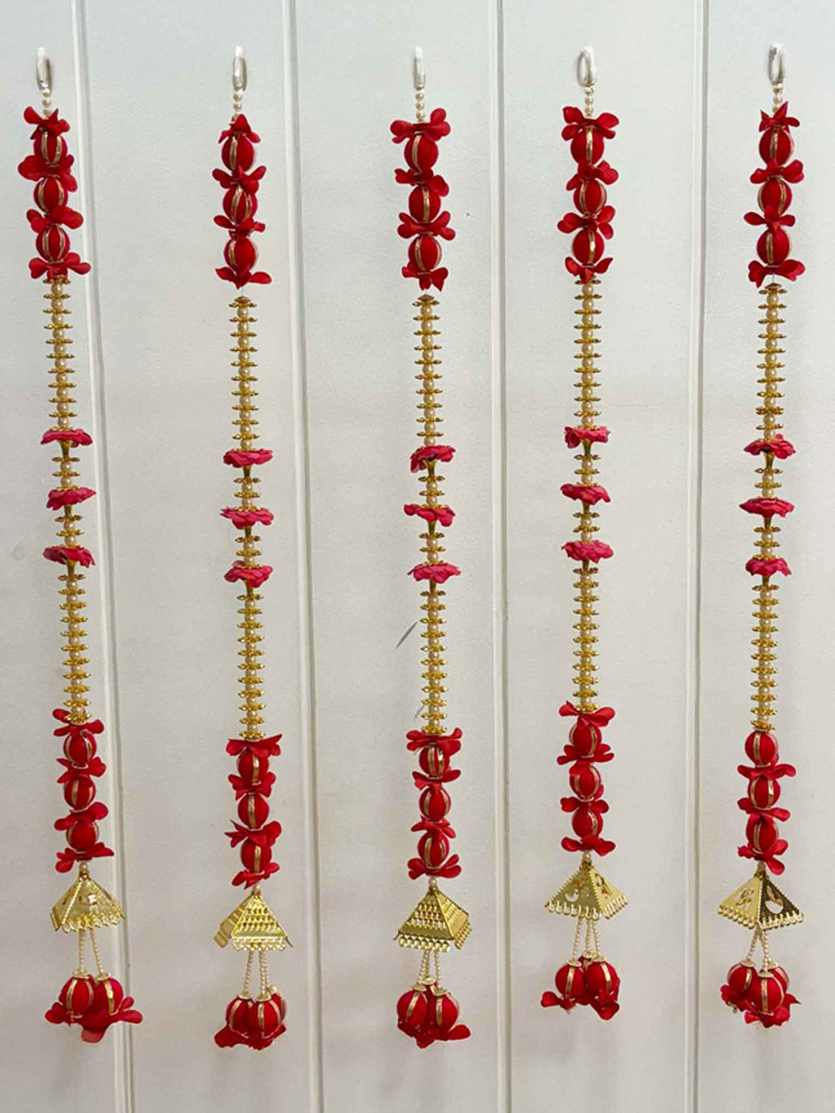 Red and Gold Bells Tassels
