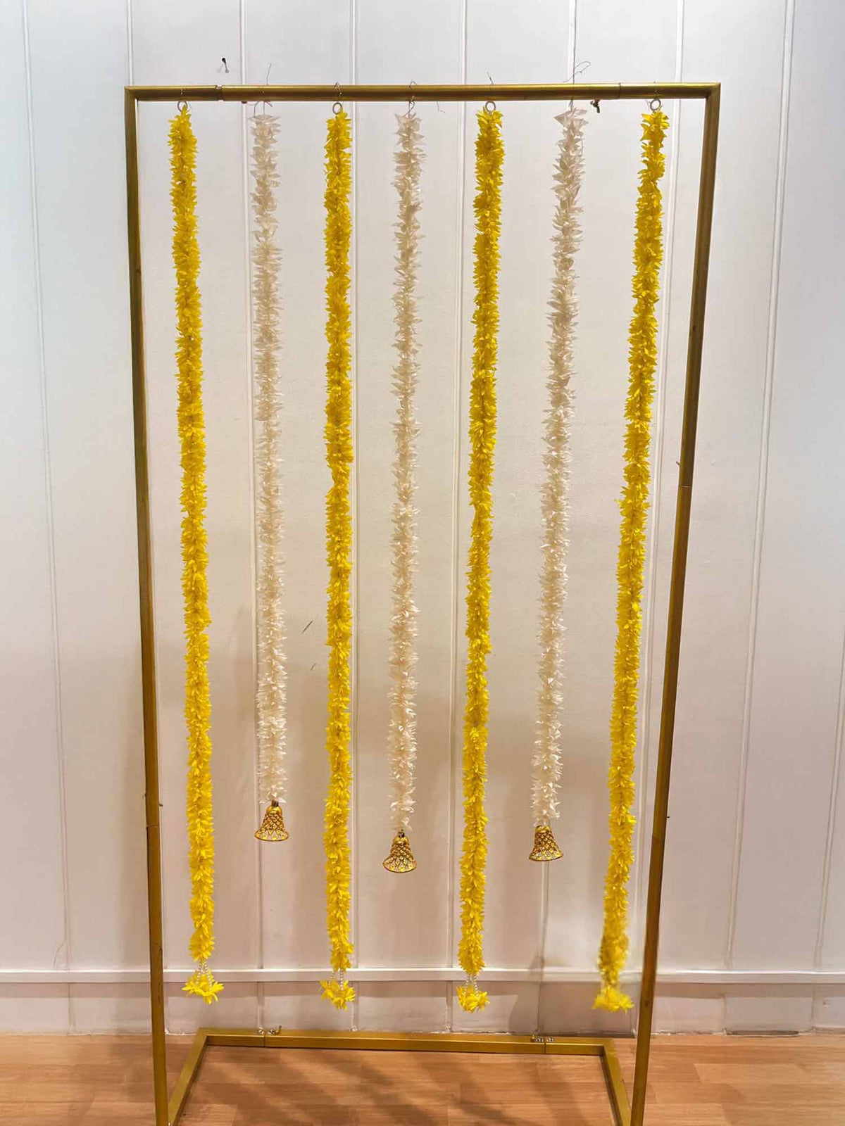 Yellow and White Tassels Combo
