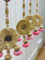 Pink Rose and Mirror Tassels