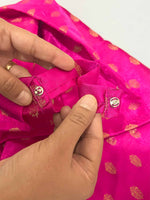 Pink Brocade Cloth With Lotus Tassels