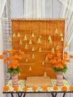 Orange Brocade Cloth With Bells Decor Kit