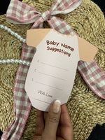 Baby Shower Cards (Romper Shape, Brown)