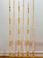 Yellow Mogra Garlands and White Bell Tassels Combo