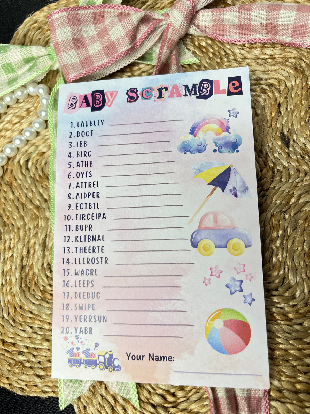 Baby Words Scramble