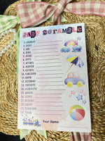 Baby Words Scramble