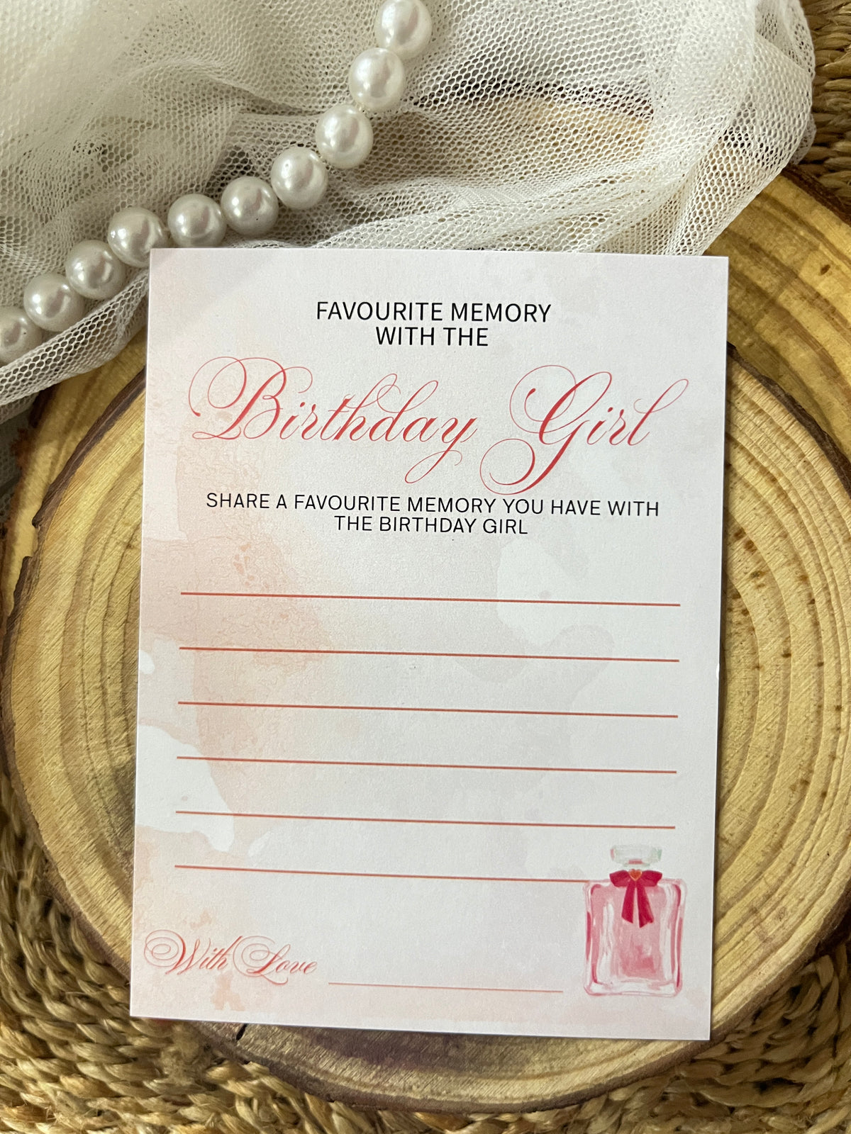 Favorite Memory with the Birthday Girl Cards