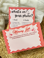 Memory Cards and What's on your Phone Combo