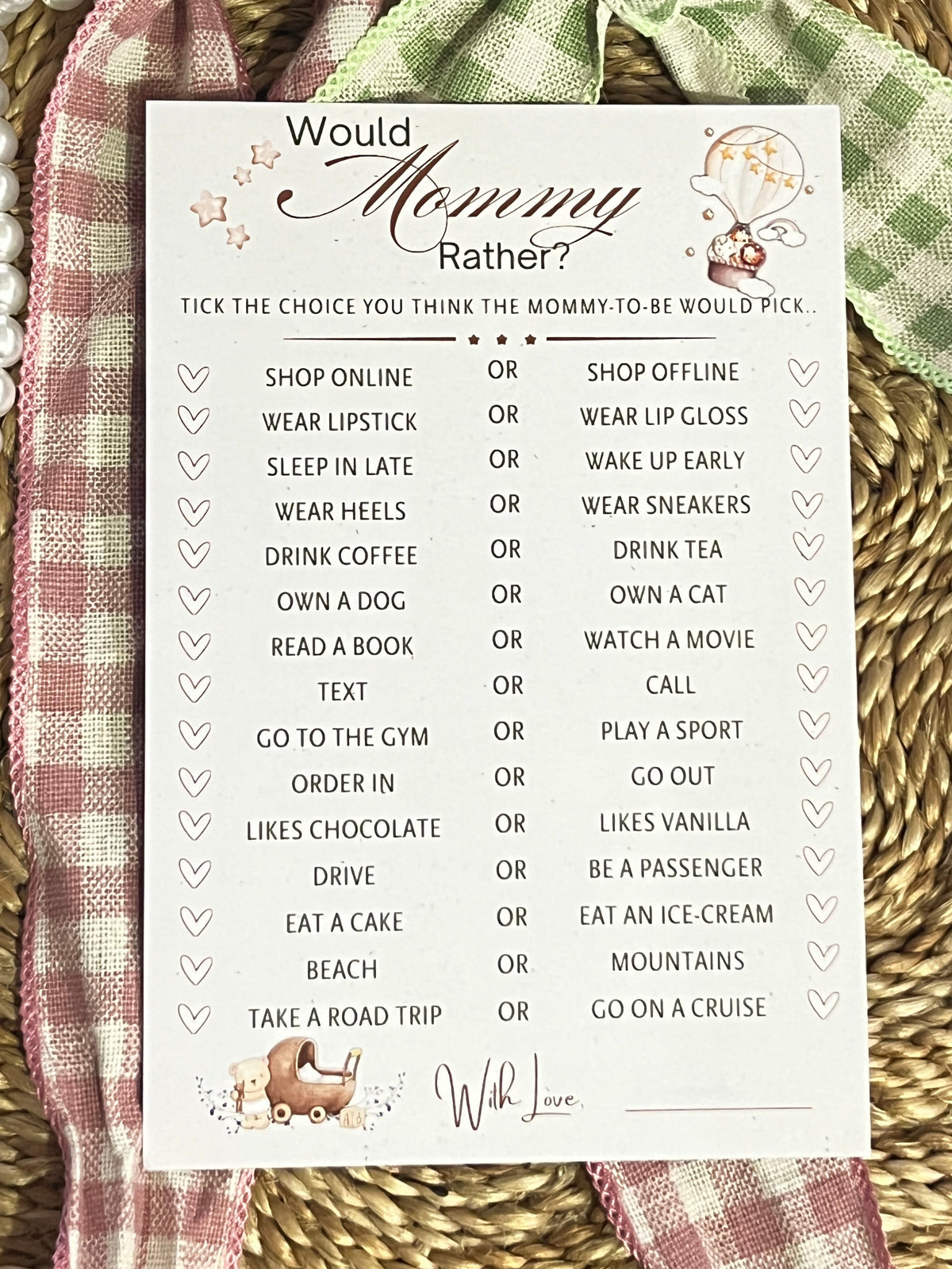 Would Mommy Rather- Boho Theme