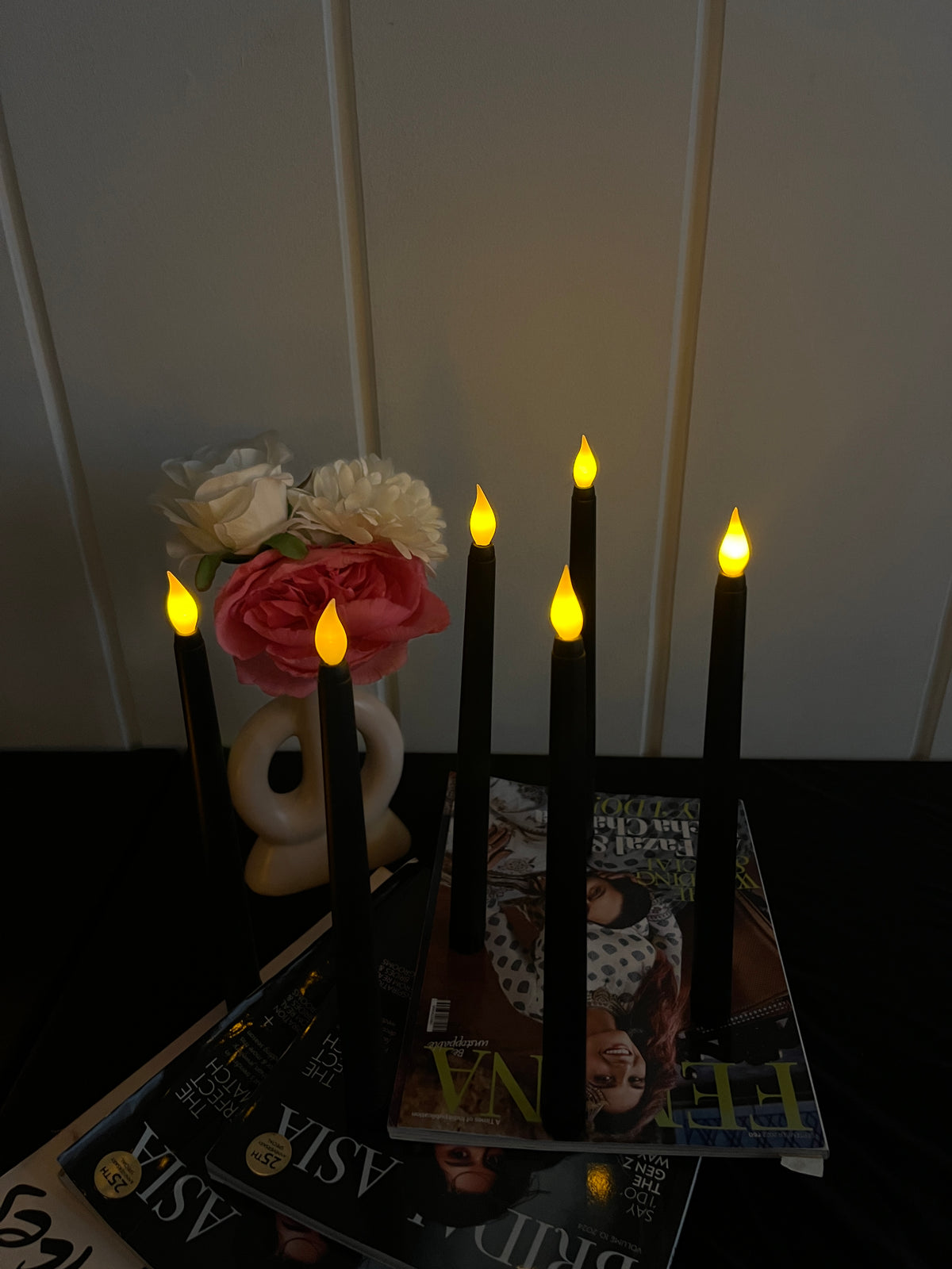 Black Tapered Candles