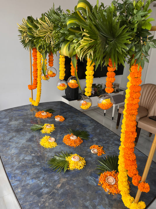 Table Decor Set with Glass Balls