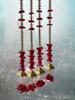Red and Gold Bells Tassels